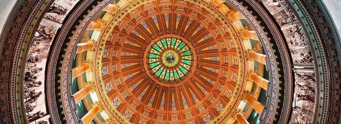 Dome of the Illinois state capitol in Springfield. Photo by Mark Peysakhovich.